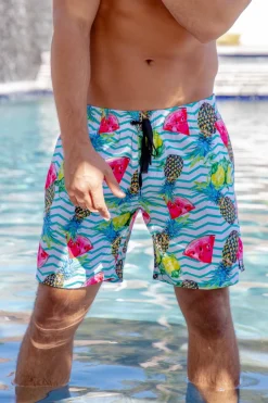 Youngla 128 Abstract Swim Shorts '22<Men Shorts