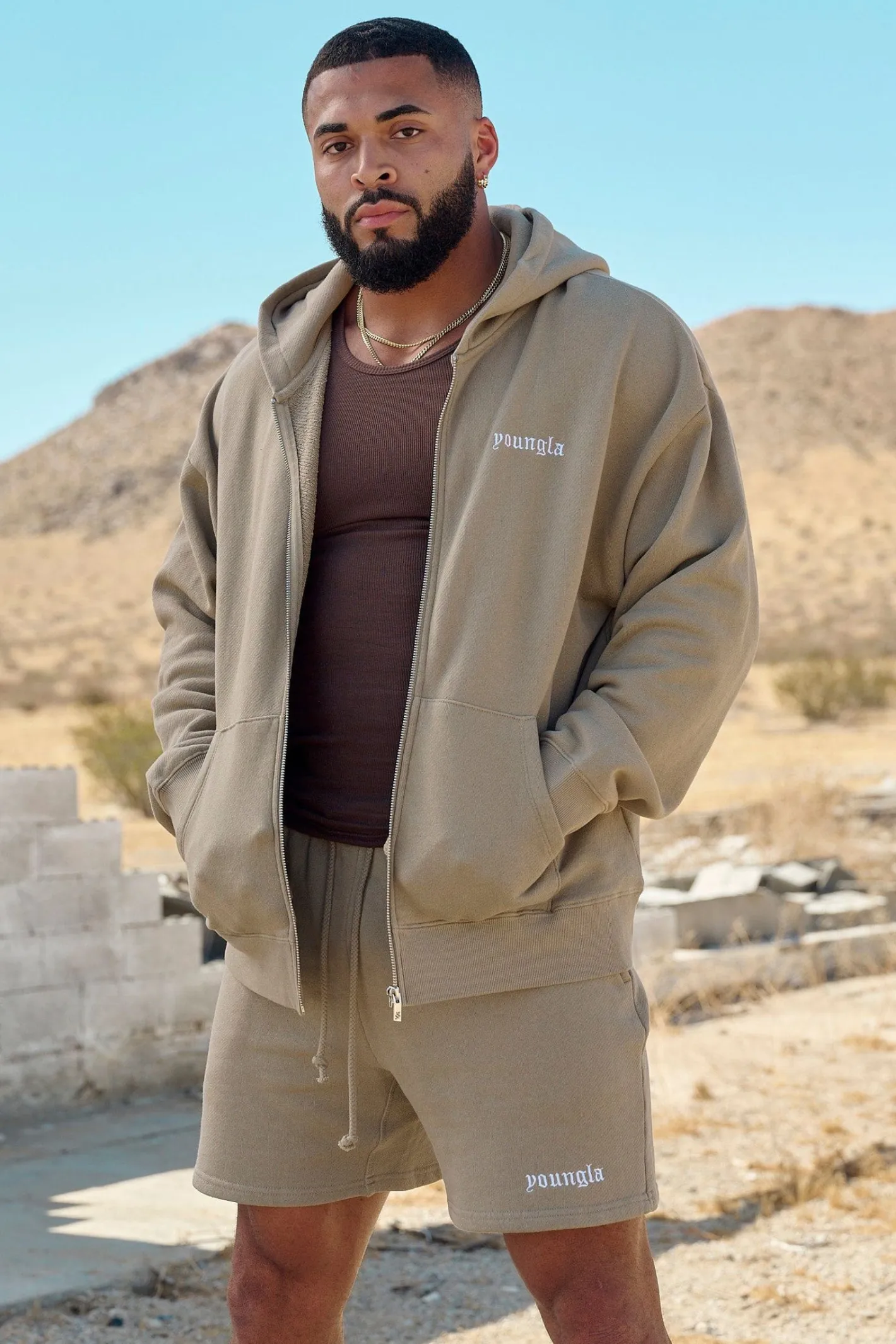 Youngla 139 Earthy Collection-Shorts<Men Shorts