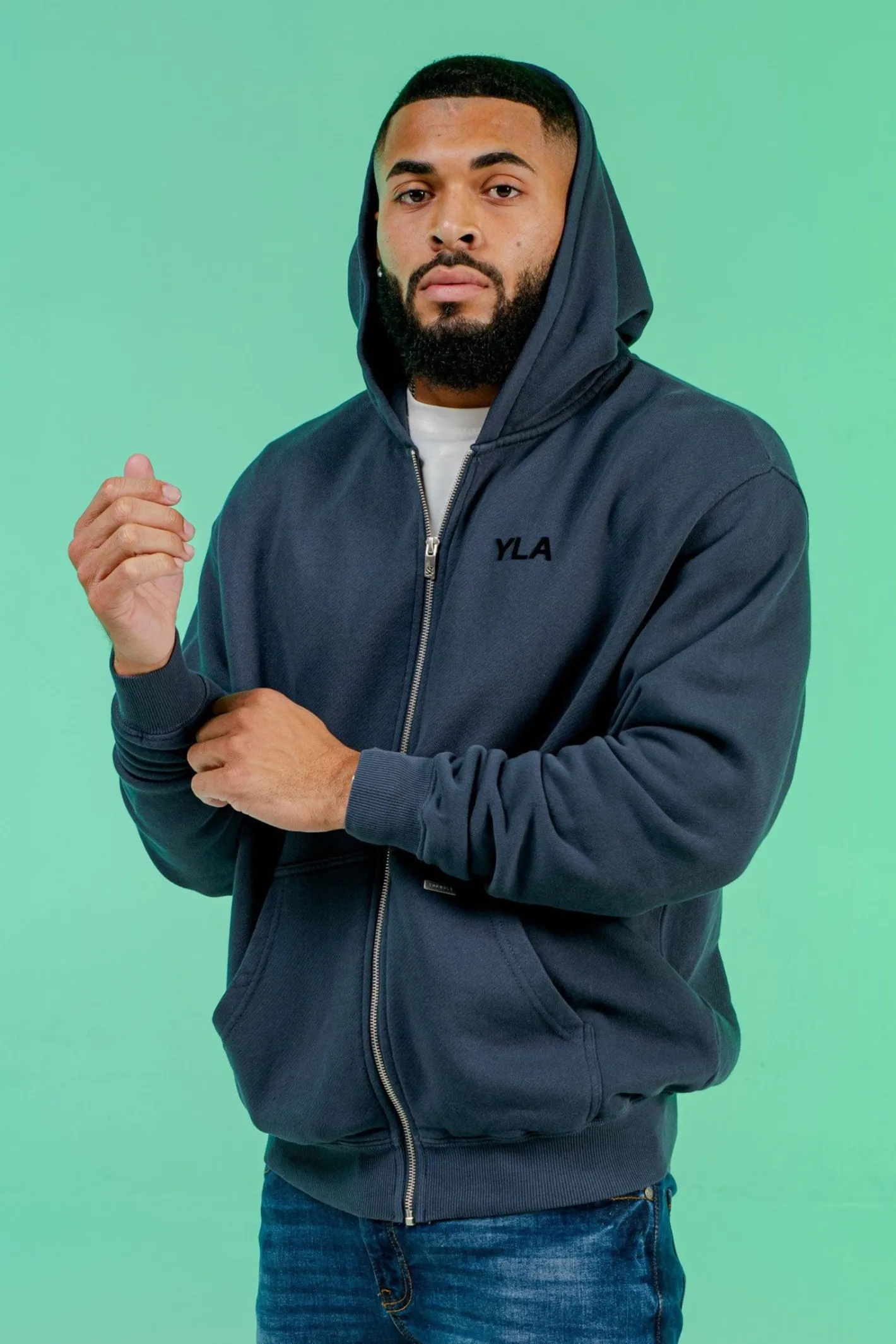 Youngla 515 Monarch Zip-Up Hoodie<Men Outerwear