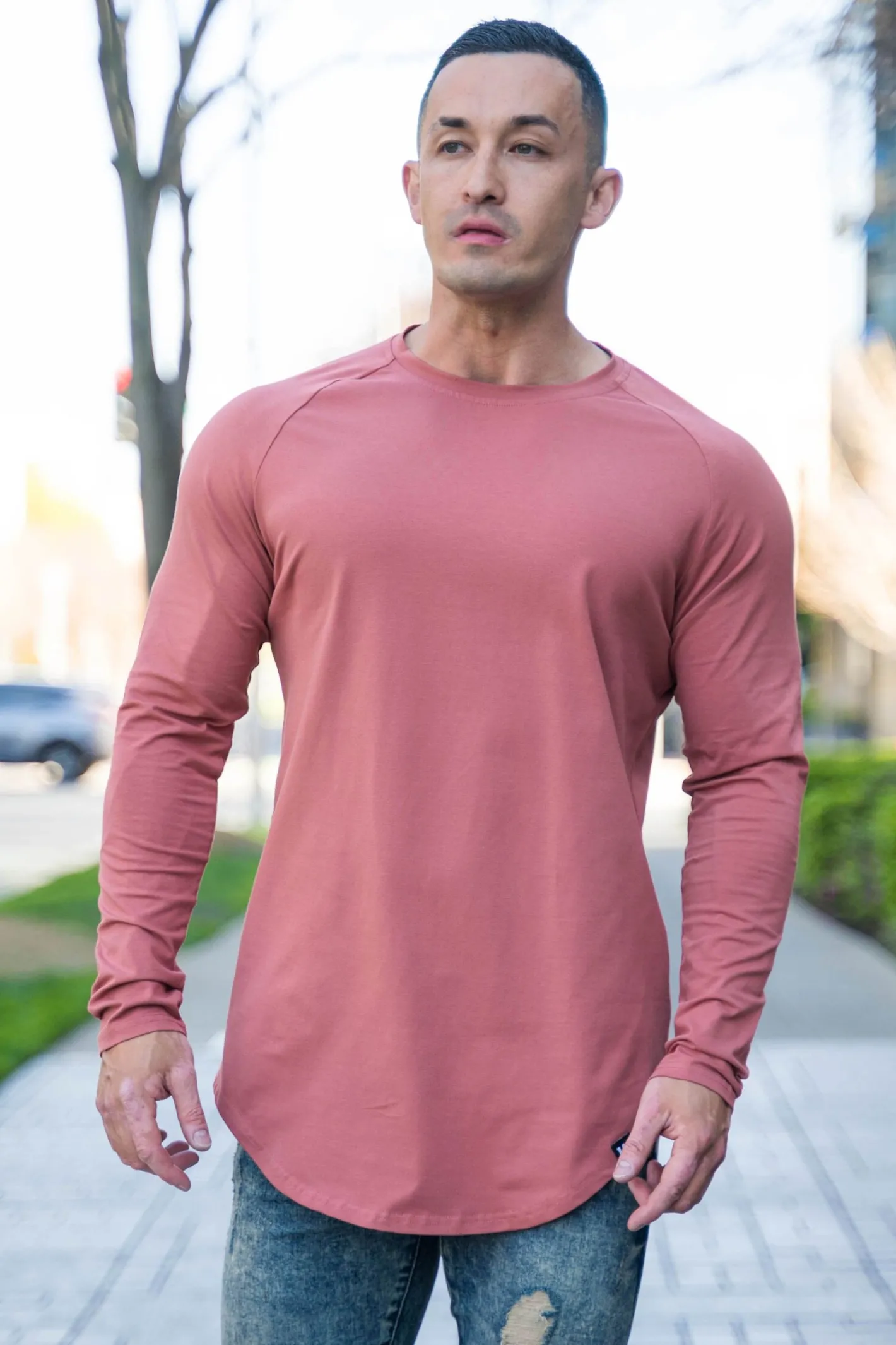 Youngla 410 Perfect Raglan Long Sleeve Shirts<Men Shirts