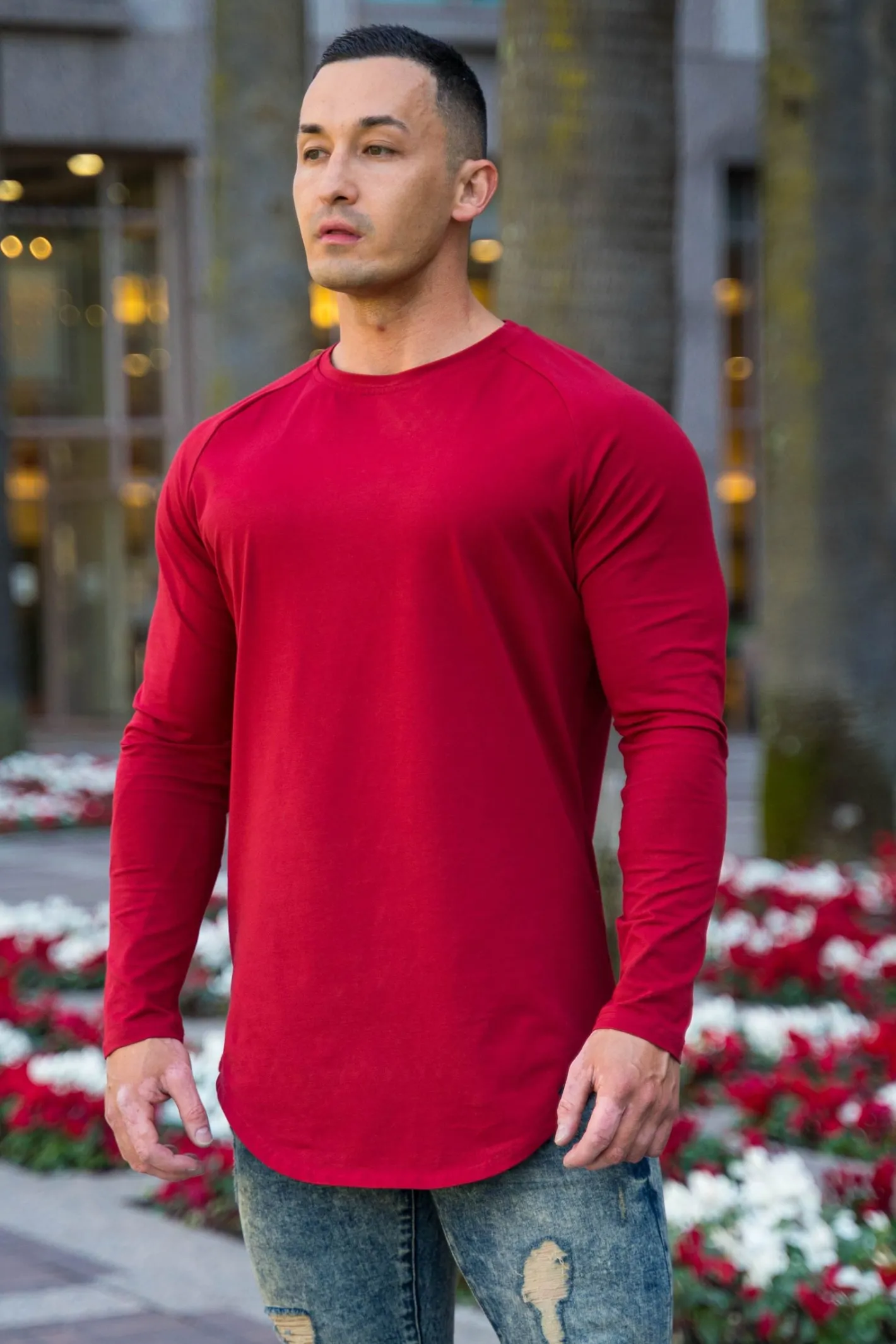 Youngla 410 Perfect Raglan Long Sleeve Shirts<Men Shirts