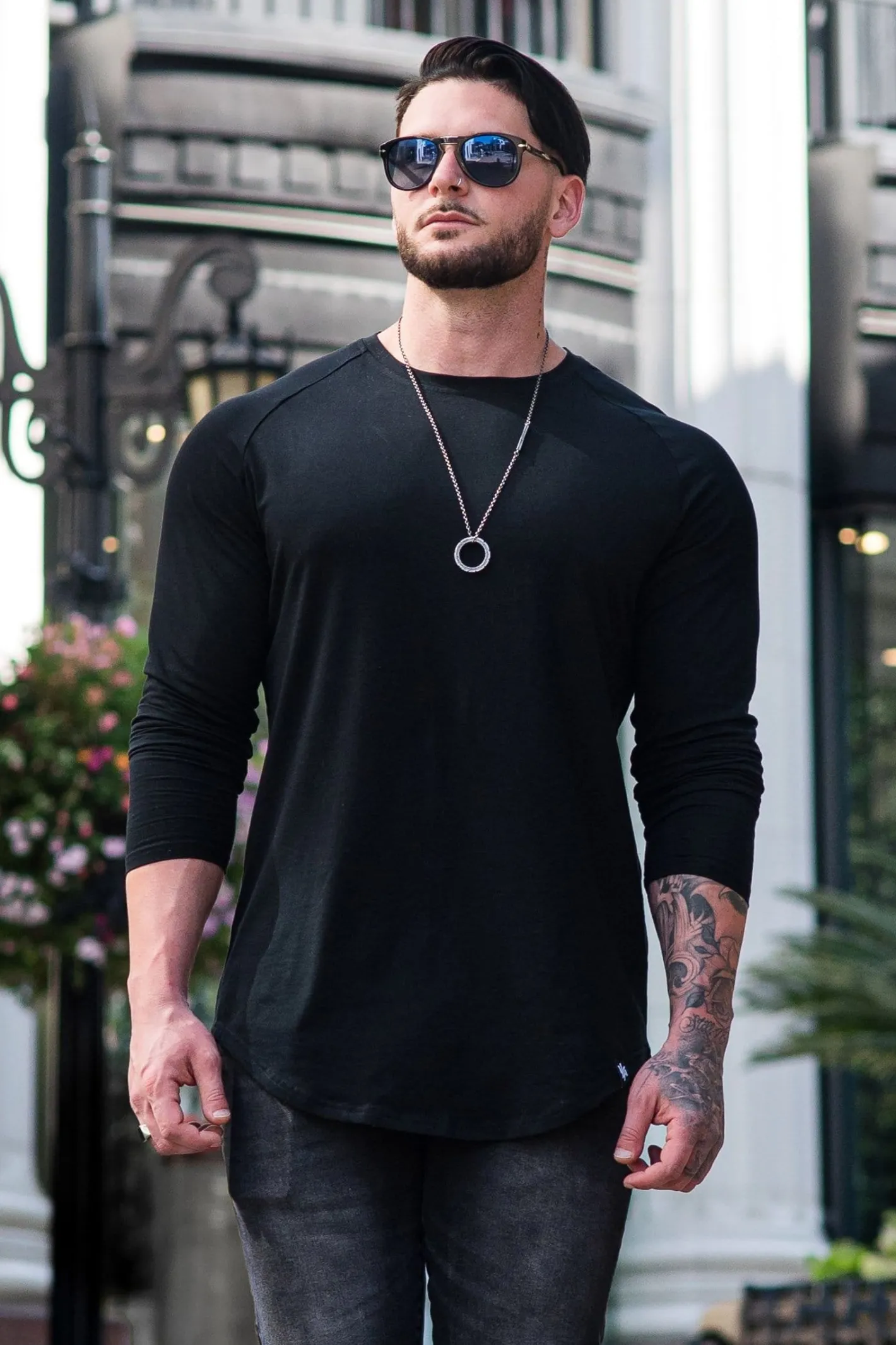 Youngla 410 Perfect Raglan Long Sleeve Shirts<Men Shirts