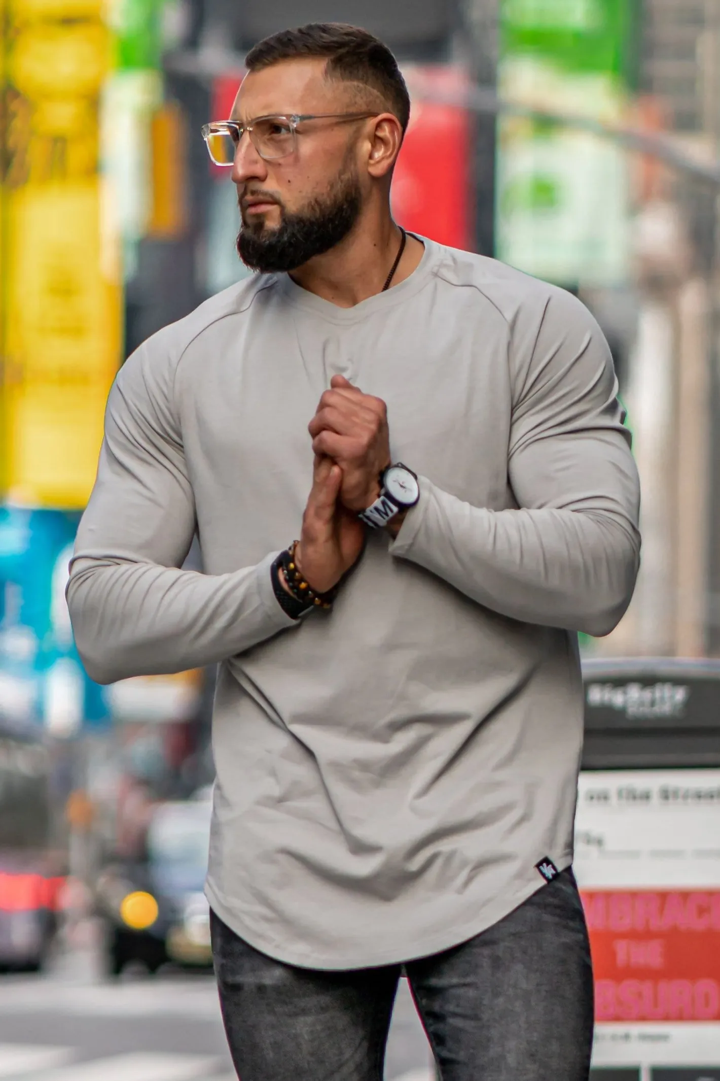 Youngla 410 Perfect Raglan Long Sleeve Shirts<Men Shirts