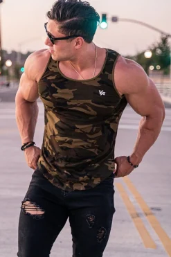 Youngla 314 Scoop Bottom Ribbed Tank<Men Tanks