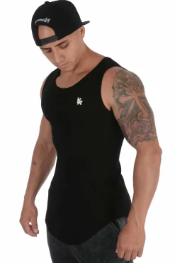Youngla 314 Scoop Bottom Ribbed Tank<Men Tanks