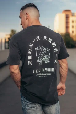 Youngla 449 Washed Drip Tees<Men Shirts