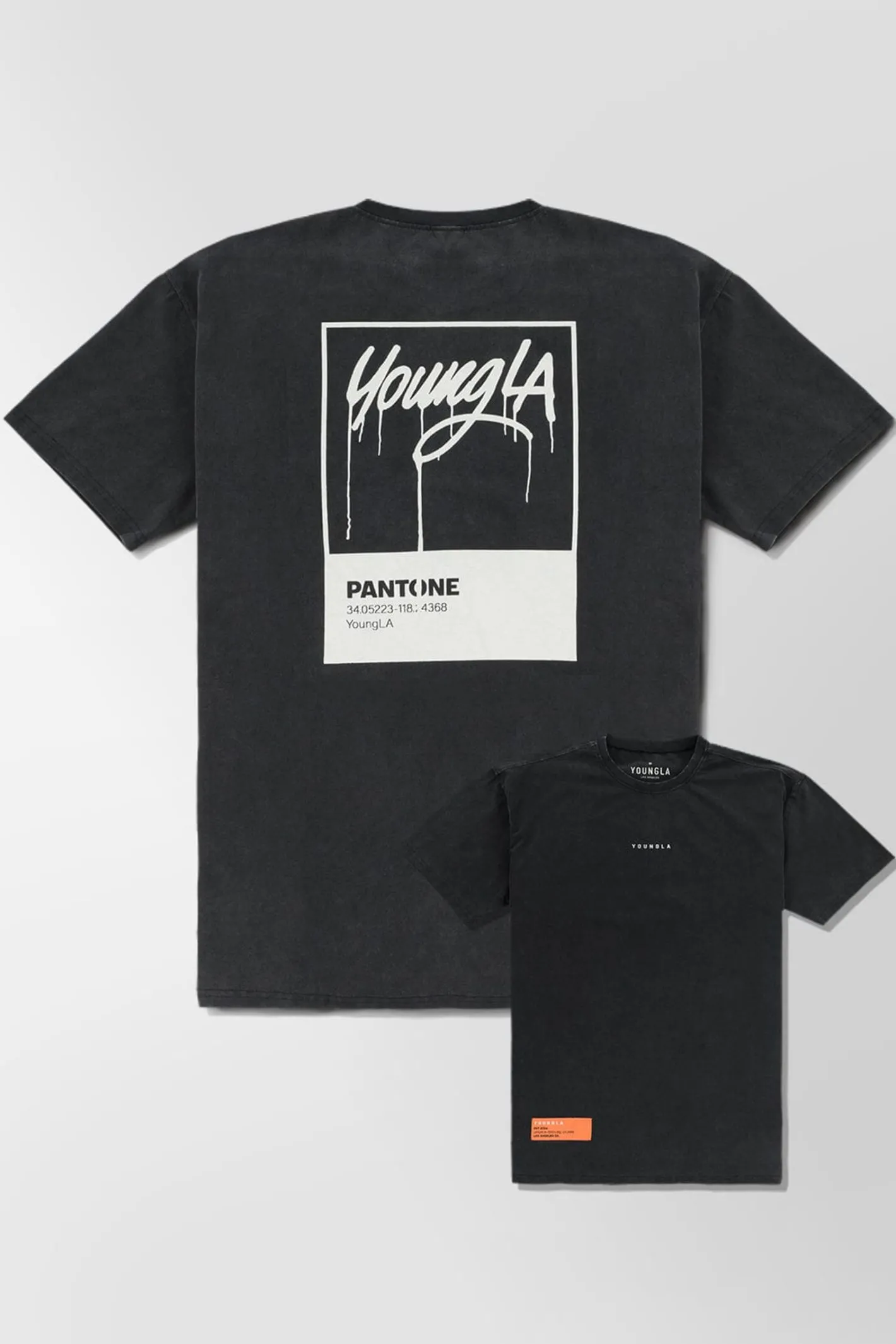 Youngla 449 Washed Drip Tees<Men Shirts