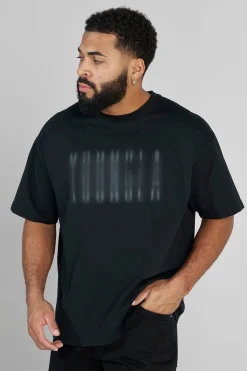 Youngla 4075-Blurry Heavyweight Tee<Men Shirts
