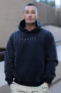 Youngla 551-Drippy Skull Hoodie<Men Outerwear