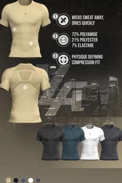 Youngla 425-Iron Compression Tees<Men Shirts
