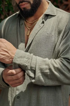 Youngla 825-Simply Linen Shirts<Men Shirts