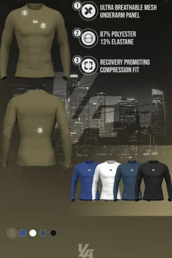 Youngla 802-Speed Compression Longsleeves<Men Shirts