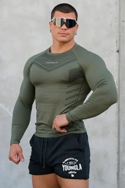 Youngla 833-Superhero Compression Longsleeves<Men Shirts