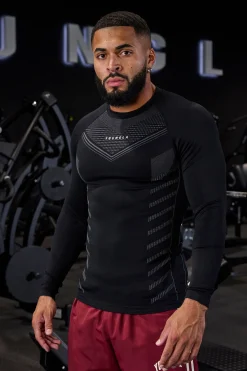 Youngla 833-Superhero Compression Longsleeves<Men Shirts