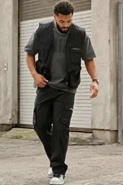 Youngla 502-Utility Cargo Vest<Men Outerwear