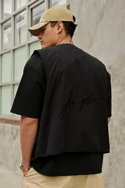 Youngla 502-Utility Cargo Vest<Men Outerwear