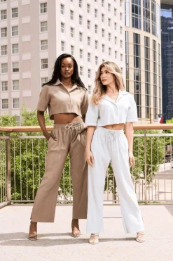Youngla W244 Aria Pleated Pants<Women Joggers & Pants