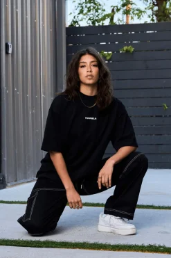 Youngla W440 Digital Oversized Tee<Women Tops