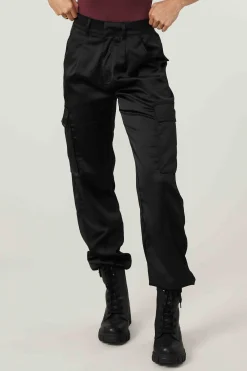 Youngla W217 Gloria Satin Cargo<Women Joggers & Pants