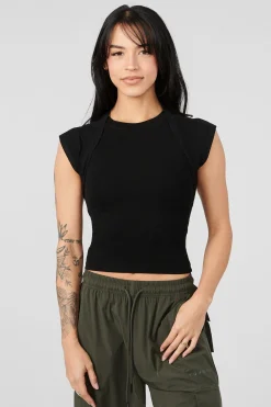 Youngla W414 Luxe Ribbed Tee<Women Tops