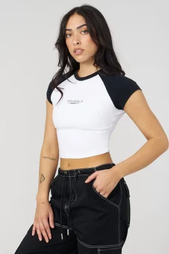 Youngla W441 Raglan Baby Tee<Women Tops