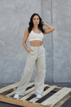 Youngla W222 Retro Cargo Joggers<Women Joggers & Pants
