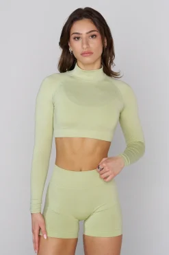 Youngla W445 Seamless Curve Longsleeve Crop<Women Tops