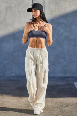 Youngla W216-Cargo Fleece Joggers<Women Joggers & Pants