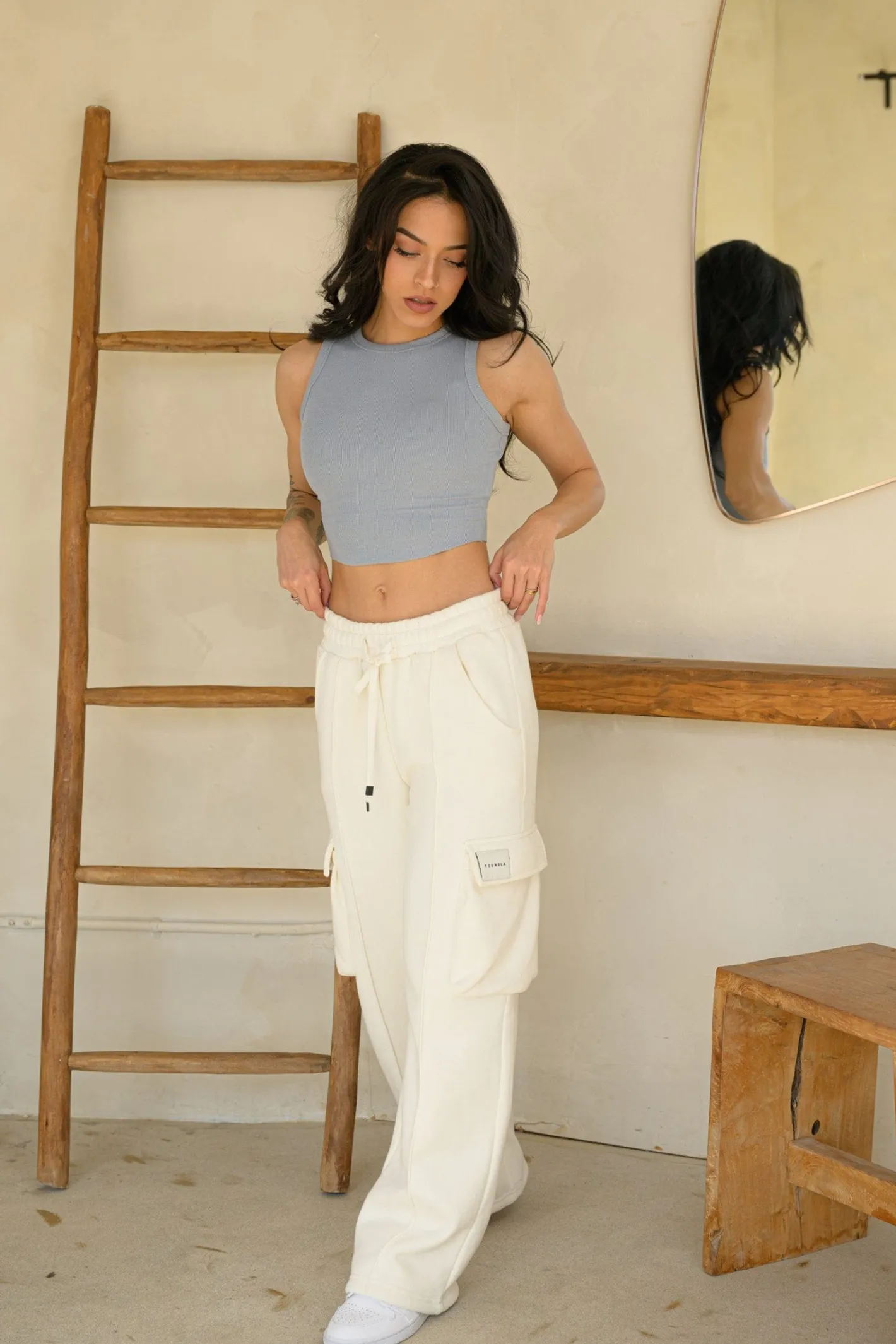 Youngla W216-Cargo Fleece Joggers<Women Joggers & Pants