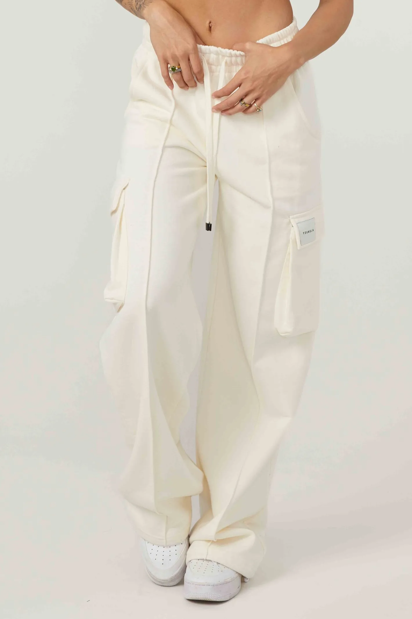 Youngla W216-Cargo Fleece Joggers<Women Joggers & Pants
