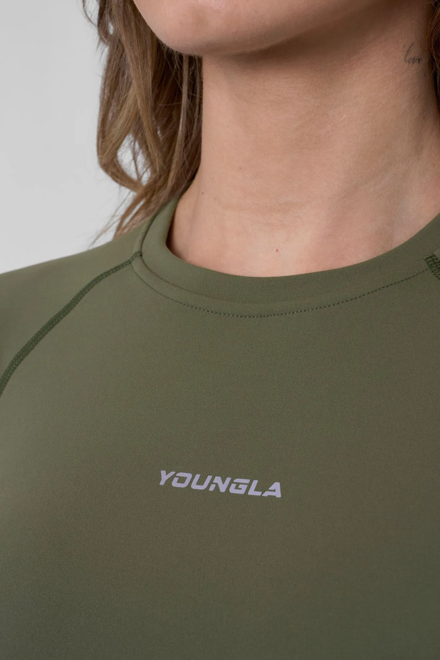 Youngla W439-Compression Cap Sleeve Tee<Women Tops