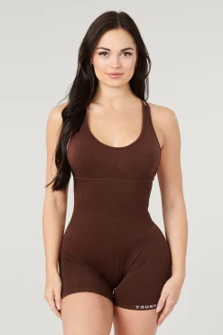 Youngla W330-Core Seamless Cross-Back Bodysuit<Women Tops