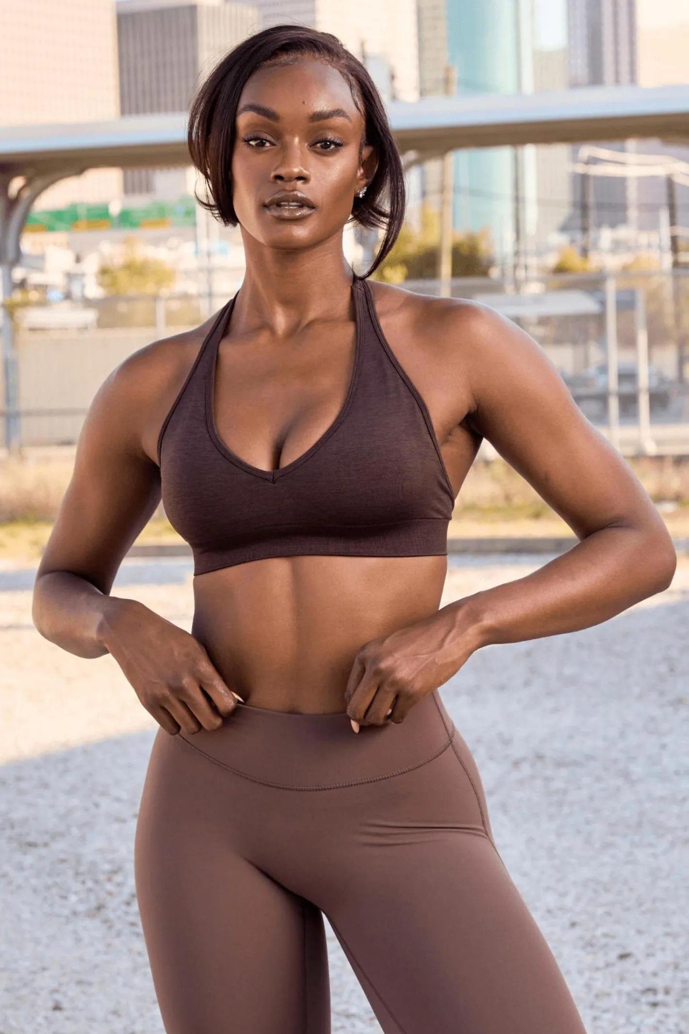 Youngla W328-Core Seamless Halter Sports Bra<Women Bras