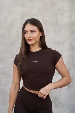 Youngla W433-Curve Baby Tee<Women Tops
