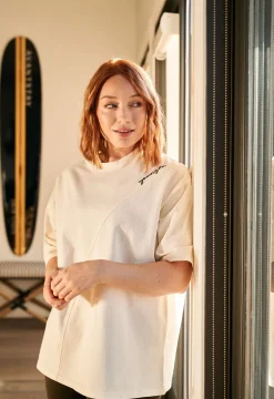 Youngla W431-Curve Oversize Tee<Women Tops