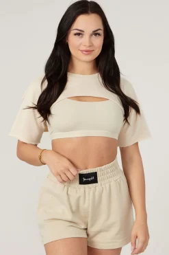 Youngla W410-Cut Out Tee<Women Tops