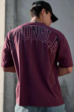 Youngla W428-Drip Oversized Tee<Men Shirts