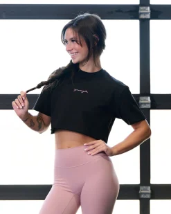 Youngla W426-Not So Basic Cropped Tee<Women Tops