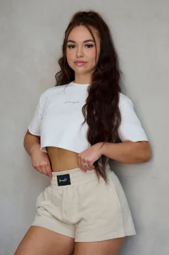 Youngla W426-Not So Basic Cropped Tee<Women Tops