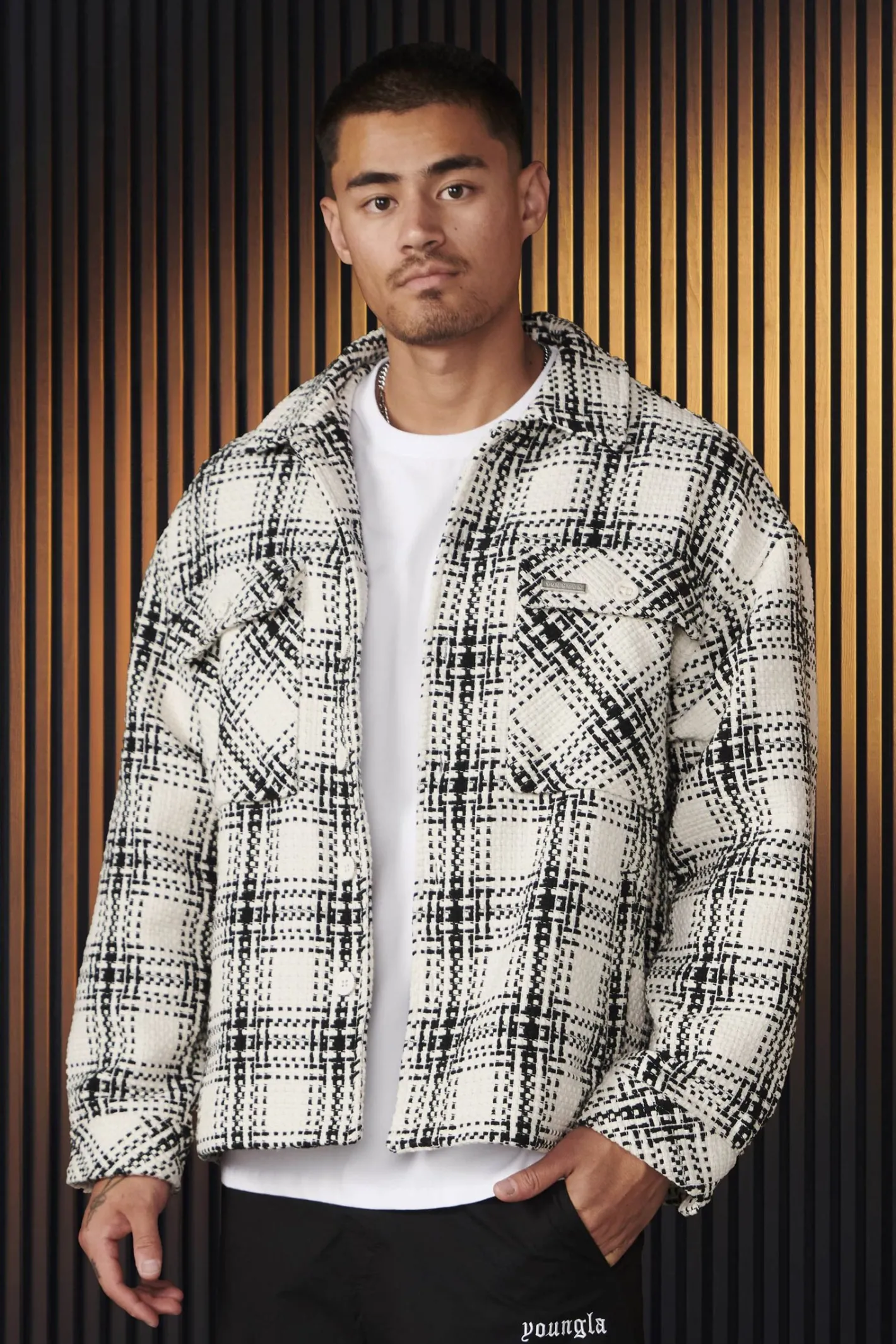 Youngla 519-Woven Flannel Jackets<Men Outerwear