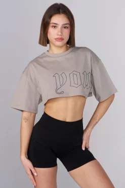 Youngla W436-Urban Crop Tee<Women Tops